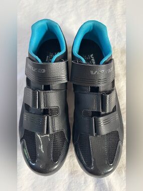 Venzo Road Cycling Shoes Women’s 7.5 Men’s 6 EU39 3-Bolt Cleats Black